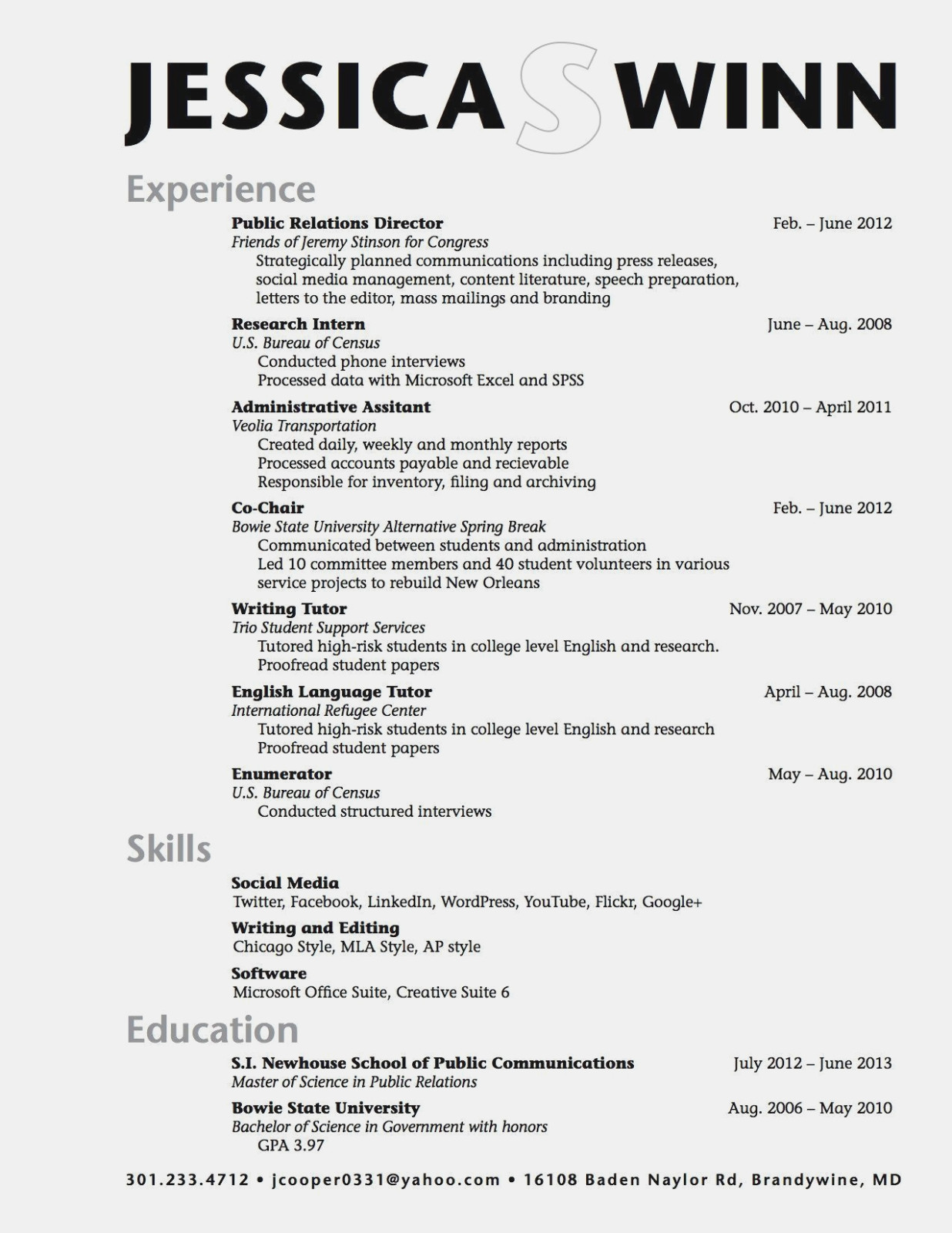 example resumes for high school students