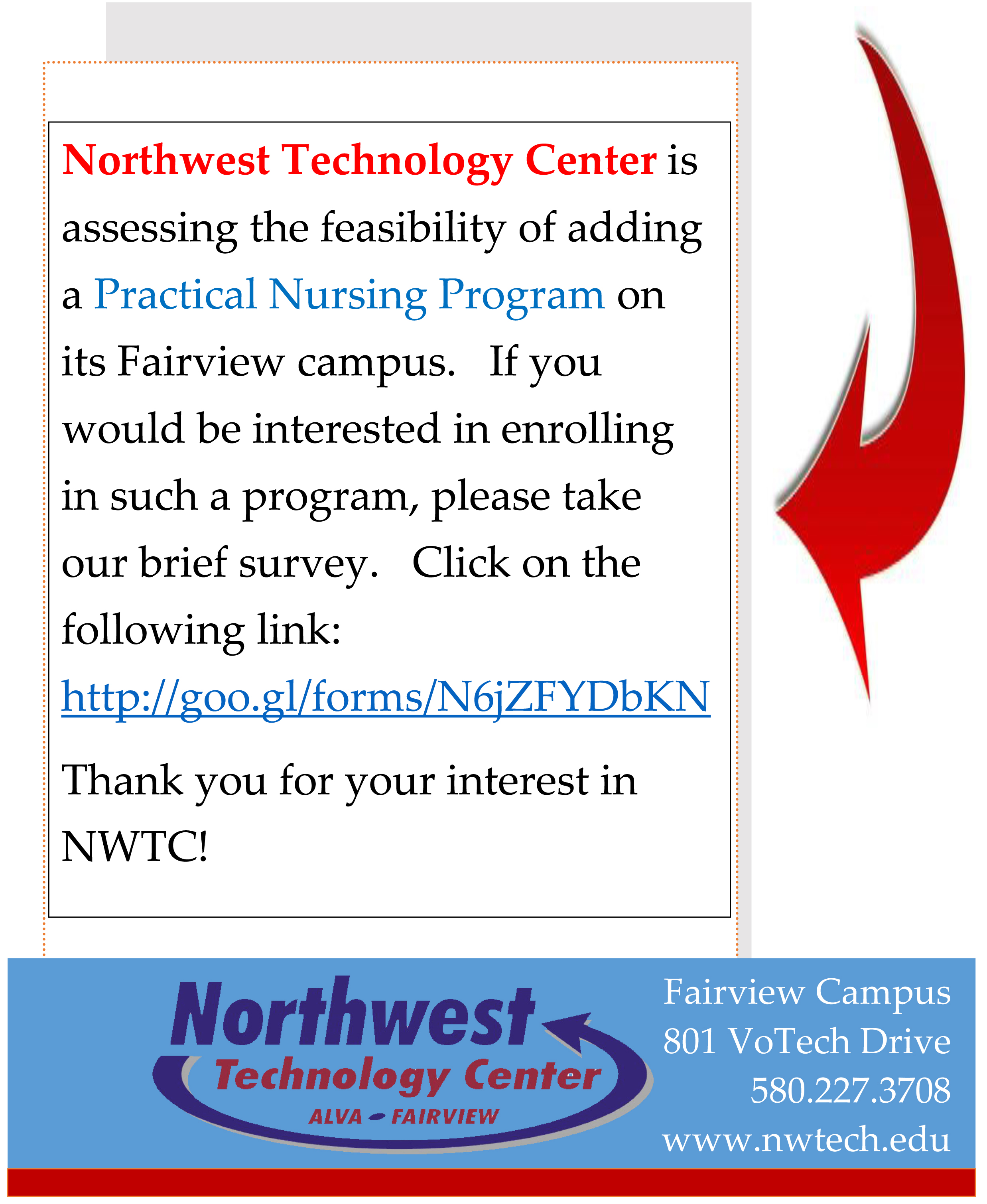 NWTC Practical Nursing Program Feasibility Survey